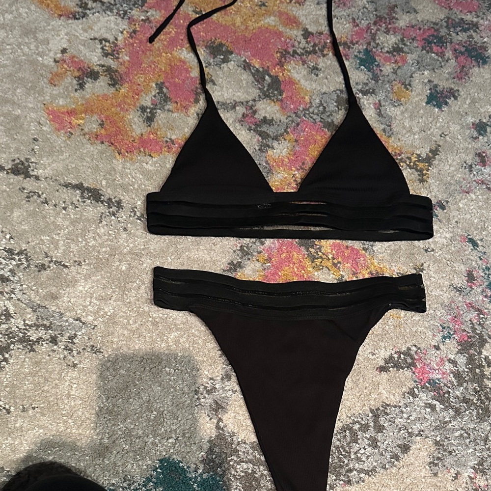 Black Triangle Bikini Set